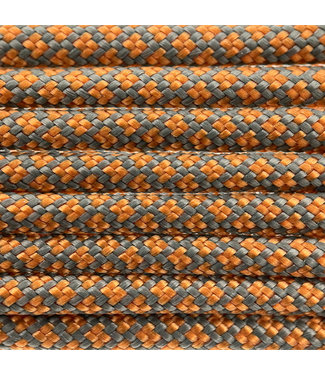 123Paracord Paracord 550 type III Steel Grey / Fox Orange Diamond