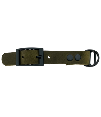123Paracord Pull-up leather adapter 19MM Military olive/Black