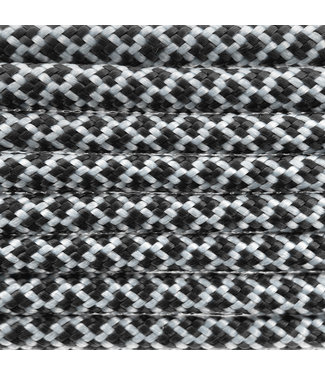 123Paracord Paracord 550 type III Silver Grey / Black diamond