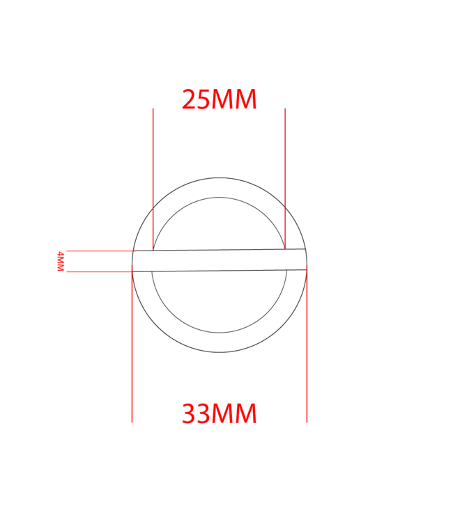 Stop / steg ring 25mm