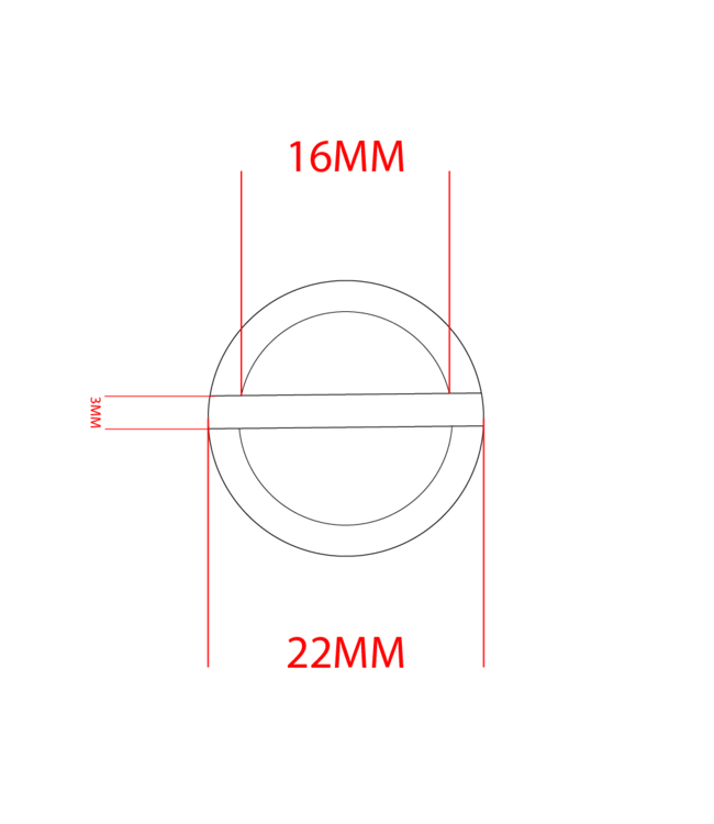 Stop / steg ring 16mm