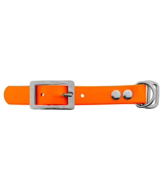 123Paracord Biothane adapter 19MM Orange/Stainless steel