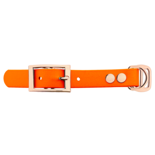 123Paracord Biothane adapter 19MM Orange/Rosegold