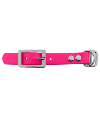 123Paracord Biothane adapter 19MM Neon Pink/Stainless steel