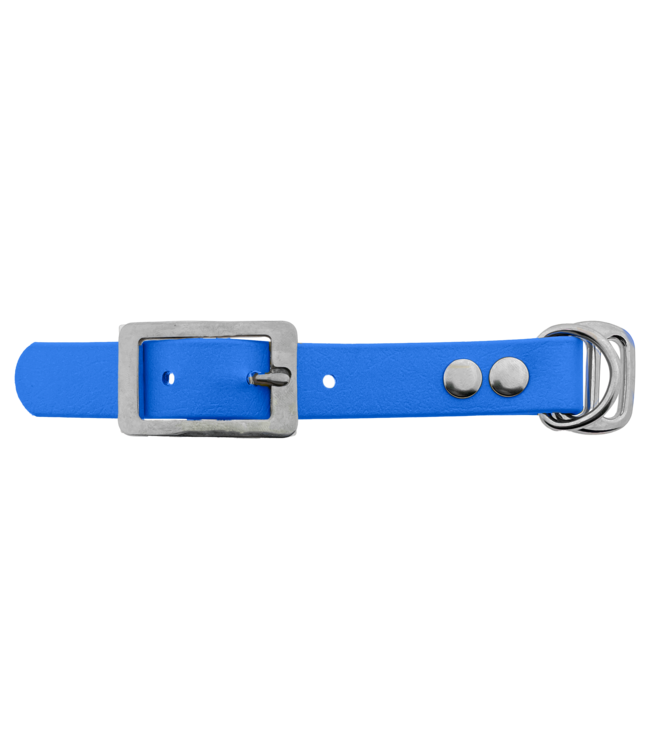 Biothane adapter 19MM Light Blue/Stainless steel