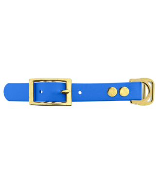 123Paracord Biothane adapter 19MM Light Blue/Brass