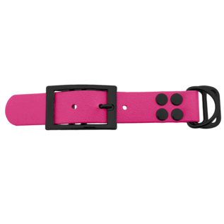 123Paracord Biothane adapter 25mm Passion Pink/Black