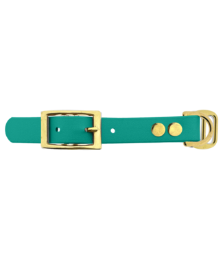 123Paracord Biothane adapter 19MM Teal/Brass