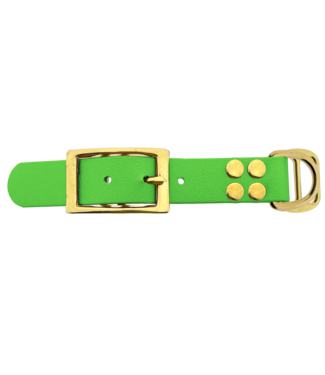 123Paracord Biothane adapter 25MM Apple Green/Brass