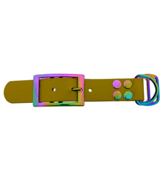 123Paracord Biothane adapter 25mm Gold/Neo-Chrome