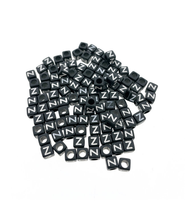 Paracord alphabet letter beads Black Z
