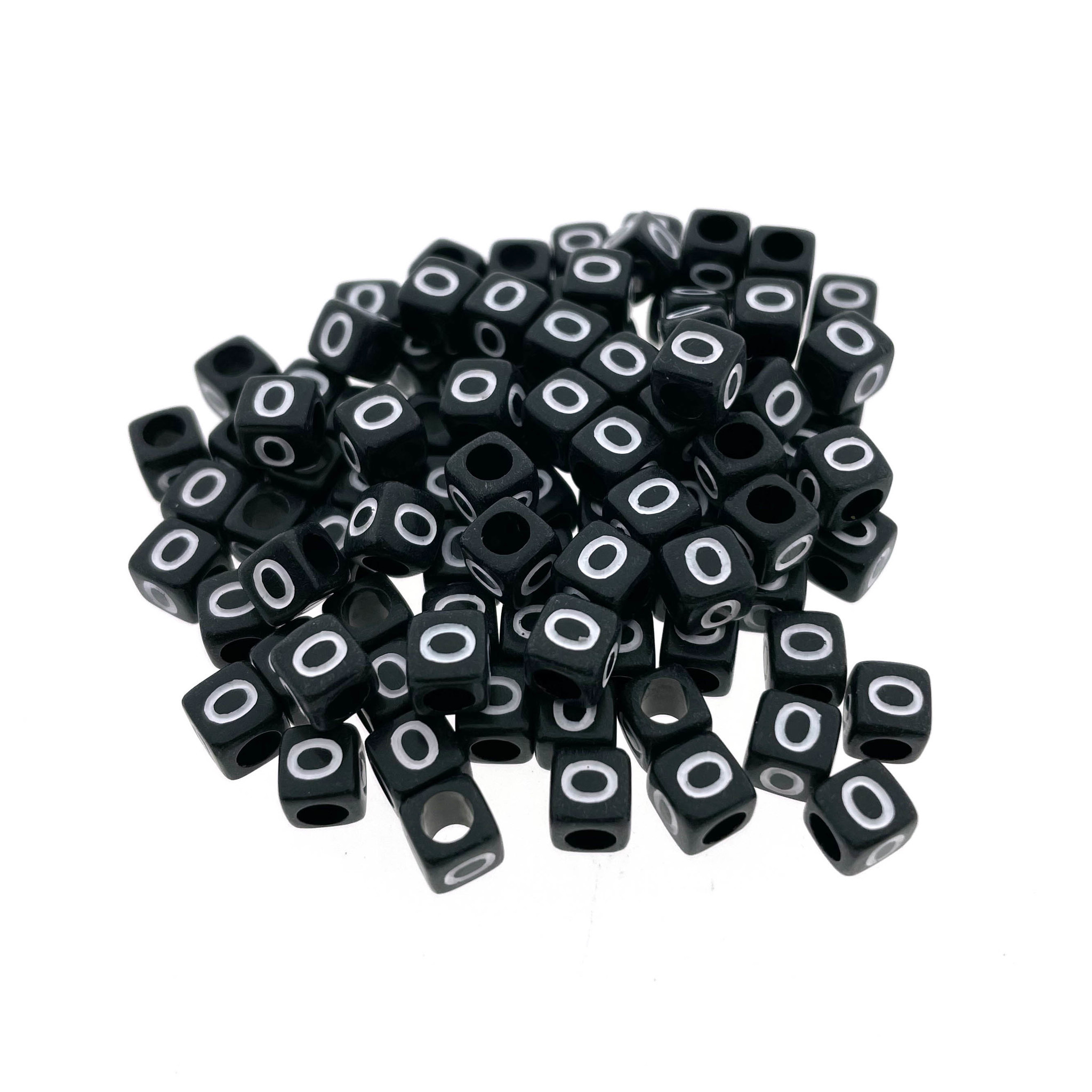 Buy Paracord alphabet letter beads Black O at 123Paracord - 123Paracord