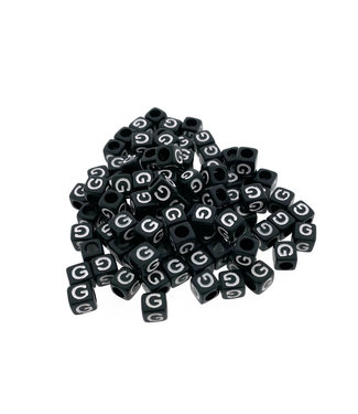 123Paracord Paracord alphabet letter beads Black G