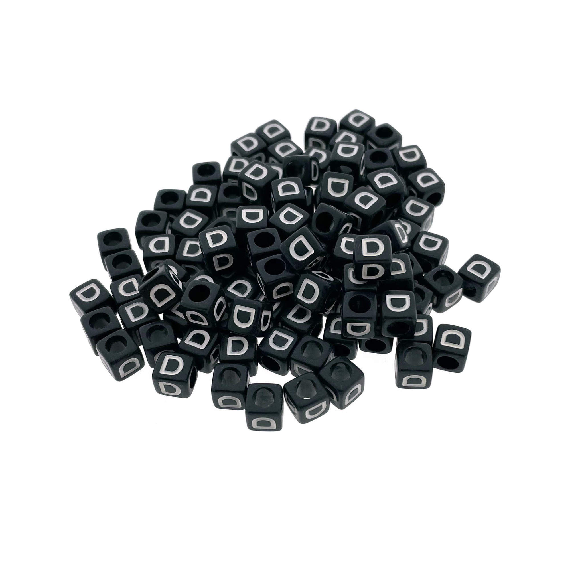 Buy Paracord alphabet letter beads Black D at 123Paracord