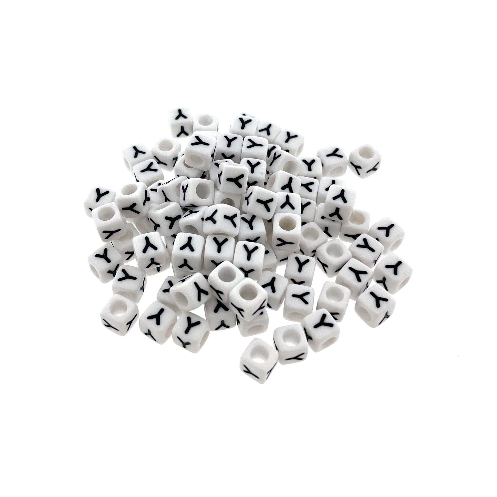 Buy Paracord alphabet letter beads White D at 123Paracord