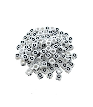 123Paracord Paracord alphabet letter beads White O