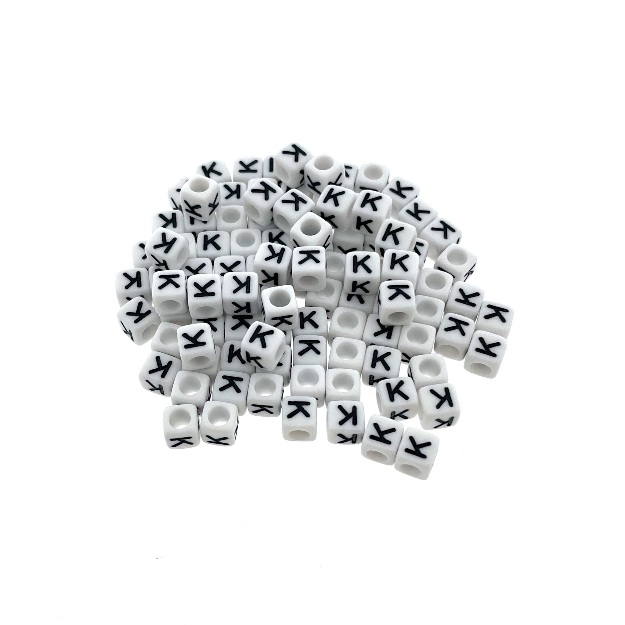Buy Paracord alphabet letter beads White P at 123Paracord