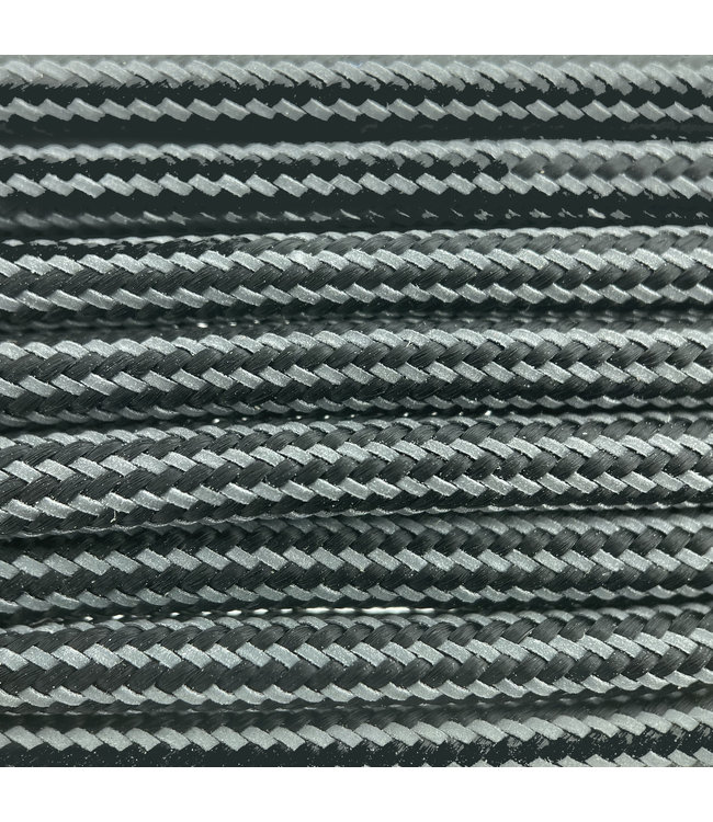 Paracord 550 type III Ultra reflective & Black Stripes