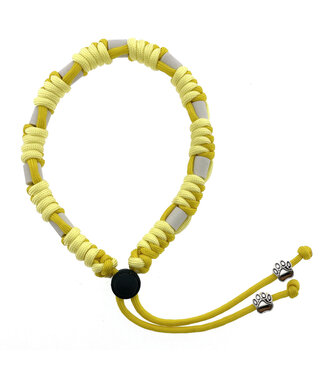 123Paracord DIY anti-tick collar Lemon Yellow/Pastell Yellow