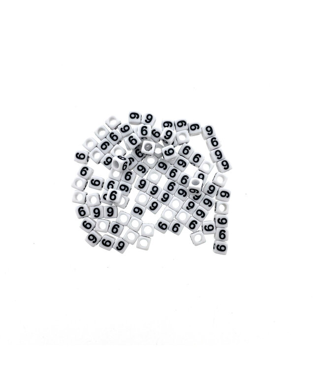 Paracord number bead 6