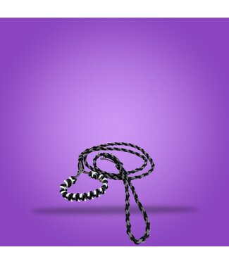 123Paracord Quick Dogleash pack Black/silver diamond - DIY kit