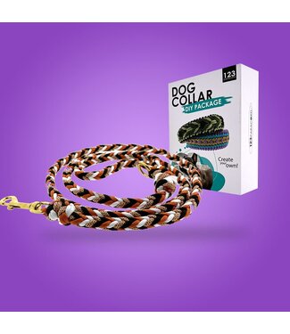 123Paracord Luna's Crossed Colours  Dog Leash - DIY kit