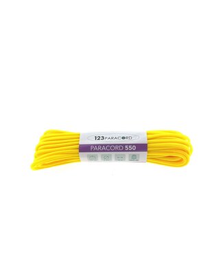 123Paracord Paracord 550 typ III Canary Yellow - 10 mtr