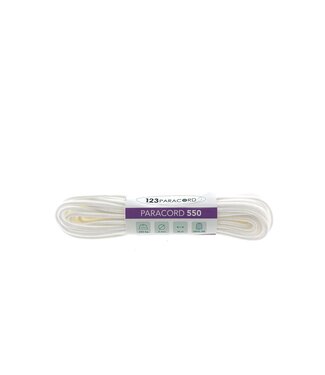 123Paracord Paracord 550 typ III Blanc - 10 mtr
