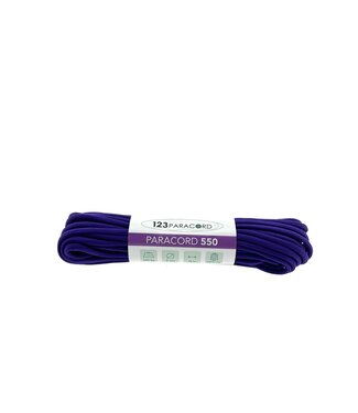 123Paracord Paracord 550 typ III Deep Violet - 10 mtr