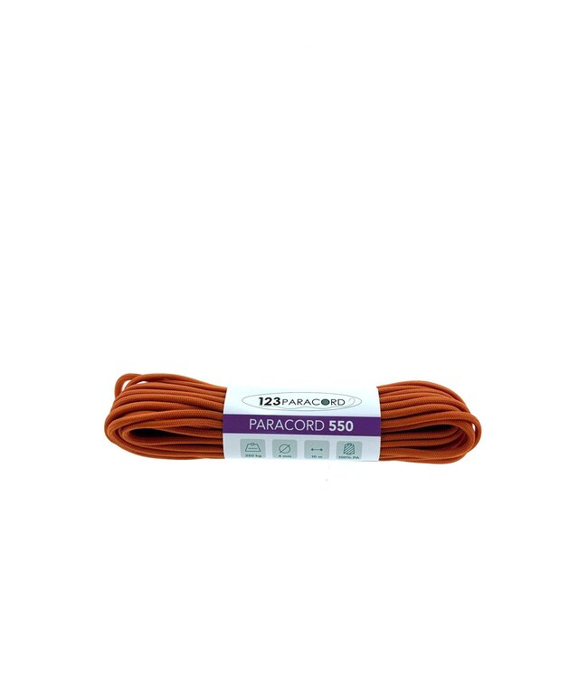 Paracord 550 typ III Fox Orange - 10 mtr
