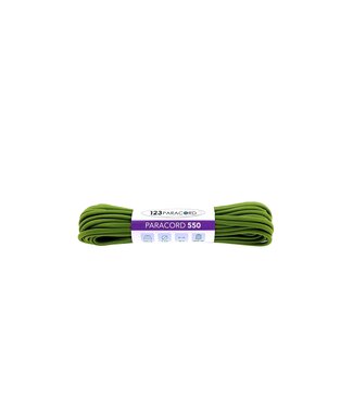 123Paracord Paracord 550 typ III Leaf Green - 10 mtr