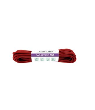 123Paracord Paracord 550 typ III Red Chili - 10 mtr
