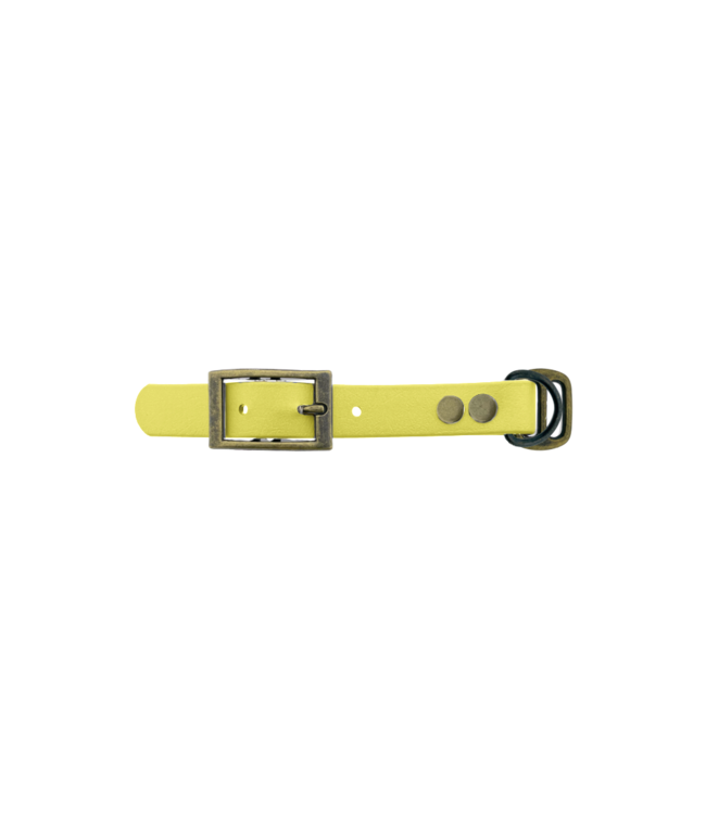 Biothane adapter 19MM Pastel Yellow/Antique Bronze
