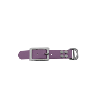 123Paracord Biothane adapter 25MM Marvelous Mauve/Stainless Steel