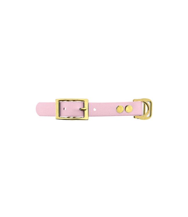 Biothane adapter 19MM Dusty Pink/Brass