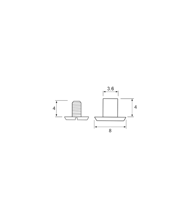 Book Screw / Chicago Screw 4x3.6x8
