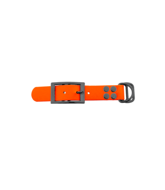 123Paracord Biothane adapter 25mm Orange/Grey