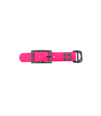 123Paracord Biothane adapter 25mm Neon Pink/Grey