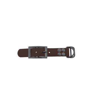 123Paracord Biothane adapter 25mm Dark brown/Grey
