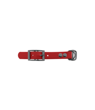 123Paracord Biothane adapter 19mm Red/Grey