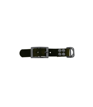 123Paracord Pull-up leather adapter 25mm Olive/Grey