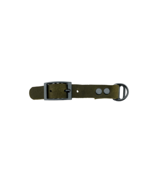123Paracord Pull-up leather adapter 19mm Military olive/Grey