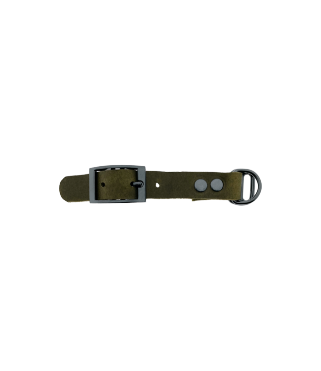 Pull-up leather adapter 19mm Military olive/Grey