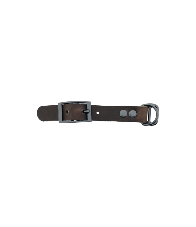Pull-up leather adapter 19mm Dark Brown/Grey