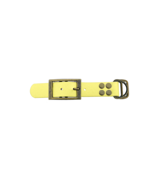 123Paracord Biothane adapter 25MM Pastel Yellow/Antique Bronze