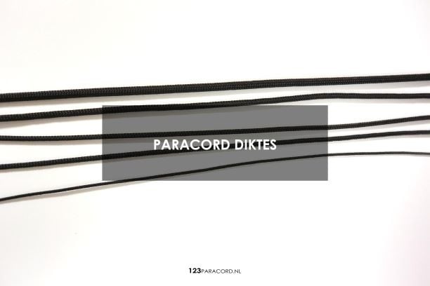 What is the difference between the various paracord thicknesses?
