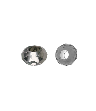 123Paracord Paracord bead 14X8MM spacer Glass Grey