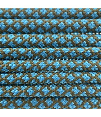 123Paracord Paracord 550 type III Gold Brown / Dark Cyan Diamond