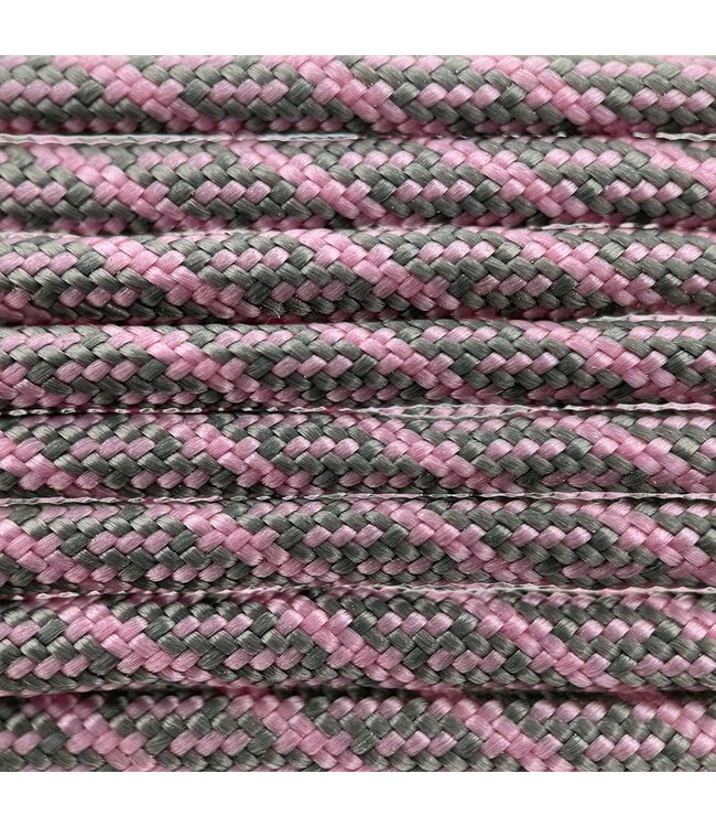 Paracord 550 type III Charcoal Grey / Pink Lavender Helix DNA