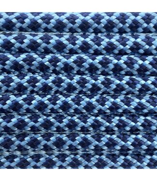 123Paracord Paracord 550 type III Baby Blue / Midnight Blue Diamond